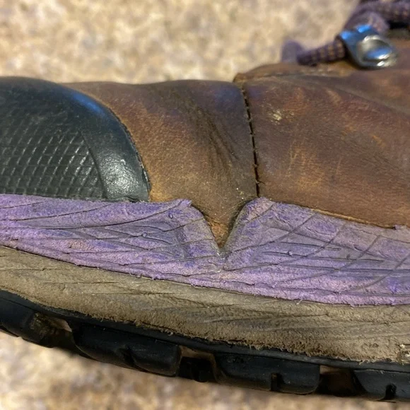 Merrell Gore Tex Crestbound Leather Hiking Boots 11 WITH FLAWS Very Used - Picture 11 of 17